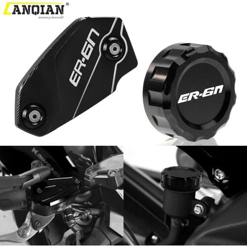 For KAWASAKI ER6N ER6F ER-6F ER-6N ER 6F 6N Motorcycle Accessories Front & Rear Brake Fluid Cylinder Master Reservoir Cover Cap