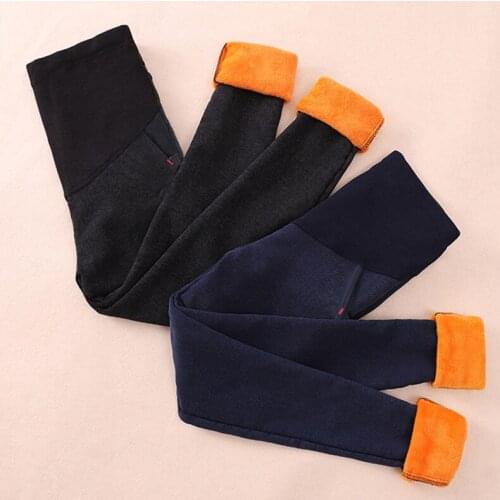 Envsoll M-2XL Thick Winter Maternity Jeans for Pregnant Women Pregnancy Pants Pregnancy Clothes Maternity Pants Plus Velvet