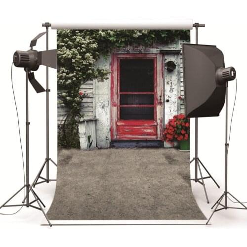 Old House Red Door Studio Photography Backdrops for Photo studio Photographic Backgrounds for Children Wedding Photo Shooting