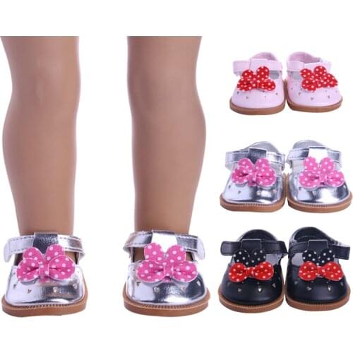 Doll Shoes Handmade Boots 7 Cm Doll Shoes Fit 43cm Dolls Baby New Born Accessories For 1/3 BJD 18" American Doll
