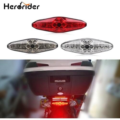 Motorcycle 15 LED Turn Signals Tail Lights 12V 3000k Portable Integrated ATV Motorbike Rear Light Car Accessories