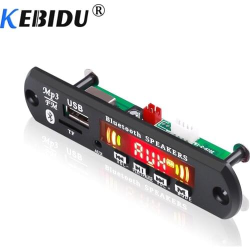 Kedidu 5V 12V MP3 Decoder Board WMA WAV FLAC APE Bluetooth Mp3 Player Color Screen USB TF FM Radio Module With Call Recording