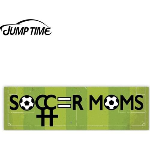 JumpTime 13cm x 3.9cm SOCCER MOMS Bumper Sticker LGBT Parenting Lesbian Moms Decal Funny Car StickerTruck Window Car Styling