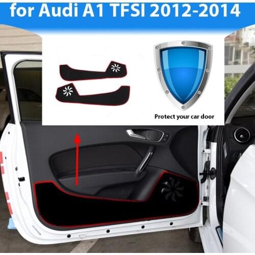 Side edge cover decal Door Inside Guard Protection Carpet for Car Door Anti Kick Pad Sticker for Honda Fit Jazz 2007 GD1 GD3 GD5