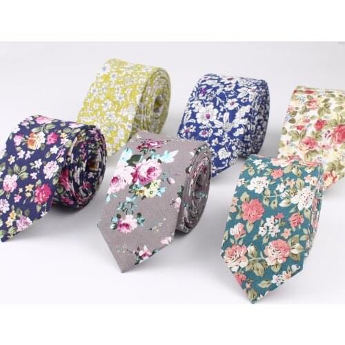 New Style Fashion Necktie Casual Check Artificial Cotton Flower Roes Bow Tie Paisley Skinny Ties Men Small Designer Cravat