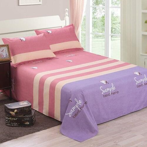 Queen King Size Flat Sheet Set Polyester Bed Sheet Bedroom Home Textile Bedding Sheet Bedspread Protector Bed Coverlet