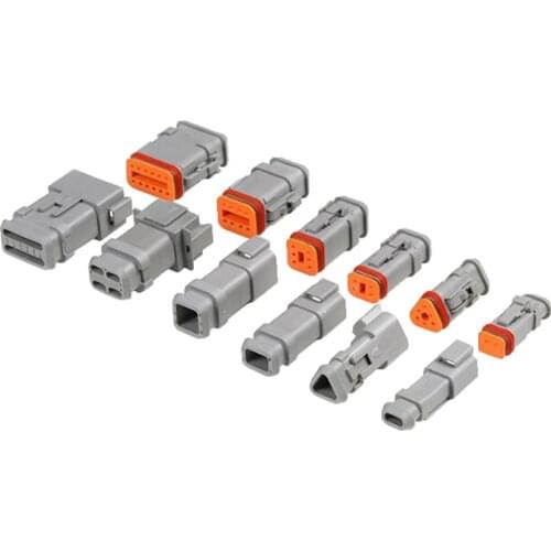 1 PCS DT Connector DT04-2/3/4/6/8/12P-E008 High Rear Cover Engineering Vehicle Connector Terminal DT06-2/3/4/6/8/12S-E008