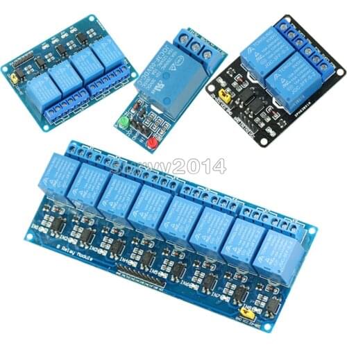 5v 12v 1 2 4 6 8 channel relay module with optocoupler Relay Output 1 2 4 6 8 way relay module for arduino In stock