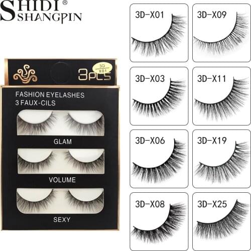 SHIDISHANGPIN 30 Pairs False Eyelashes Set Beauty Tools Natural Long Fluffy 3D Mink Lashes Extension Eyelash Mink Eyelashes