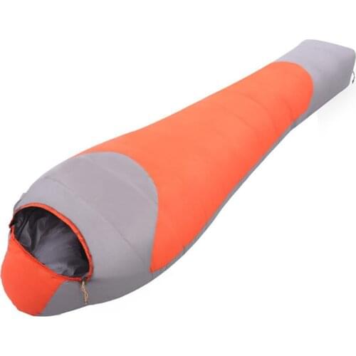 Camping Sleeping Bag Lightweight Waterproof Winter Warm Envelope Backpacking White Goose Down Filled For Outdoor Travel Hiking