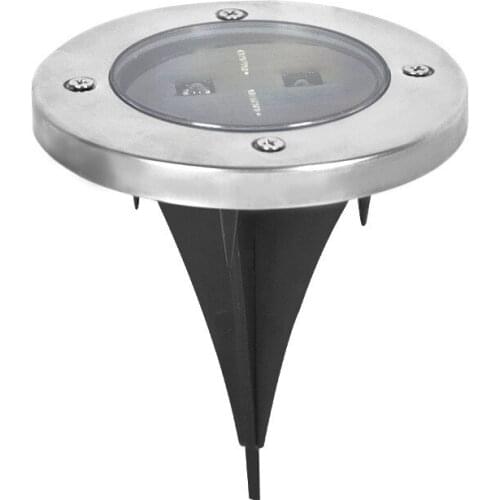 Outdoor Garden Stainless Steel Light Solar Powered Landscape Wall Yard Lawn Path Pond Flood Spot Lamp Waterproof IP44