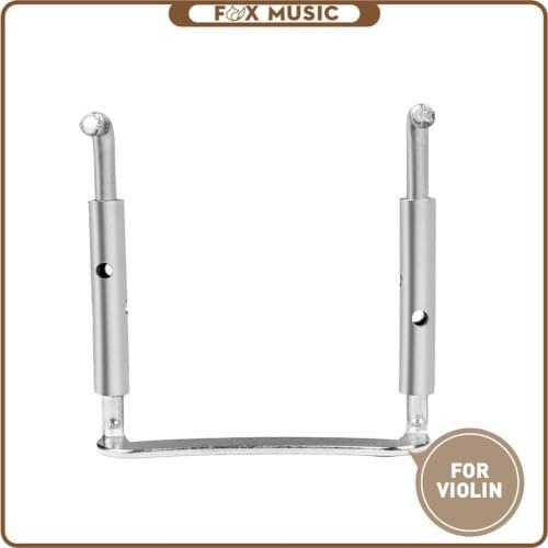 2pcs 4/4 Violin Chinrest Chin Rest Silver Clamp Violin Parts Violin Replacement Parts DIY Fittings Silver