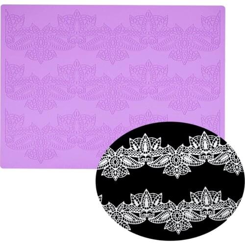 39.5x29.5cm silicone sugar lace mat for cake decorating Sugar Lace Mold Wedding cake tools fondant impression mat