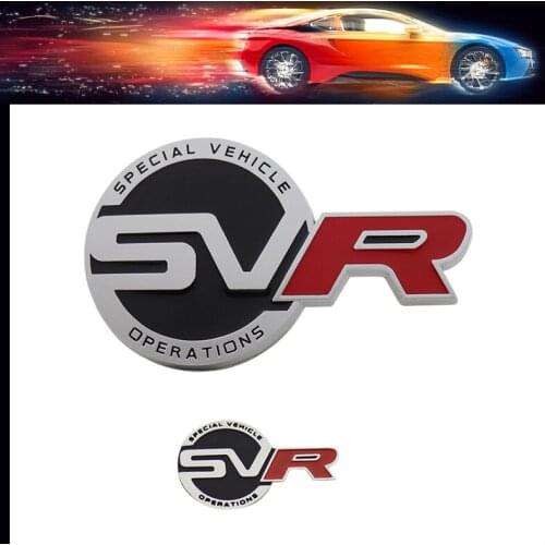 3D SVR Sports car Hood Fender Rear Bonnet steering wheel Decal Emblem Badge Sticker for Range Rover Sport Evoque Discovery 3 4 5