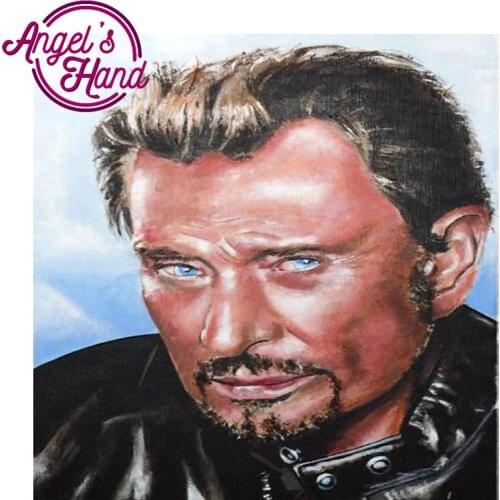 5d diy Diamond Embroidery Rock star Johnny Hallyday Full round&spuare Diamond Painting Needlework For Home Decor New Year Gift