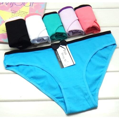 Free shipping 5pcs/lot Hot Selling Cotton womens briefs Fashion bow cotton panties sexy womens underwear briefs 89040
