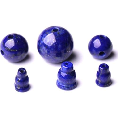 BRO556 Lapis Lazuli Guru beads and Tower Three-way Beads for Prayer Mala 8mm 10mm 12mm 14mm