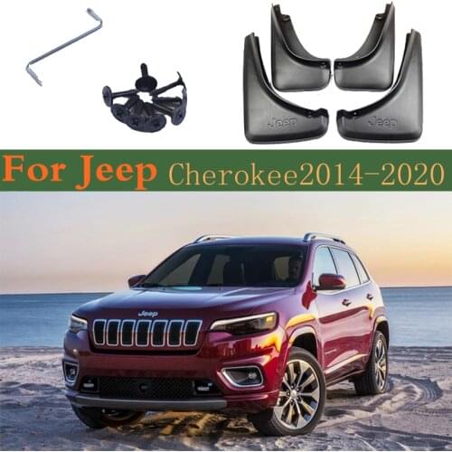 Car Mudflap Fender Mud Guard Flap Splash Flaps Mudguards Accessories For Jeep Cherokee KL 5th Gen 2020~2014 2019 2018 2017 2016