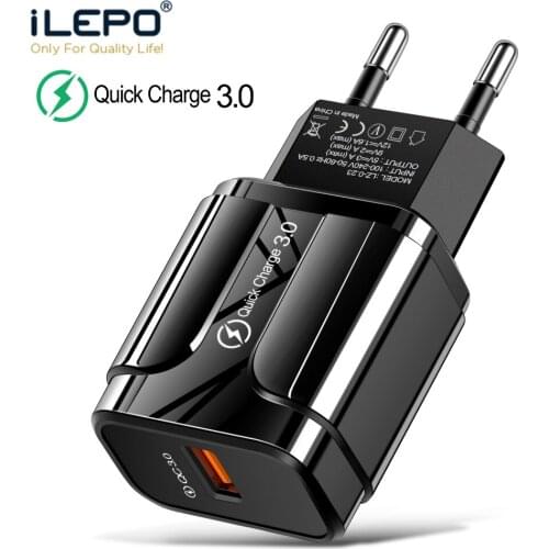 3A Quick Charge 3.0 USB Charger Wall Mobile Phone Charger Adapter for iPhone X MAX 7 8 QC3.0 Fast Charging for Samsung Xiaomi