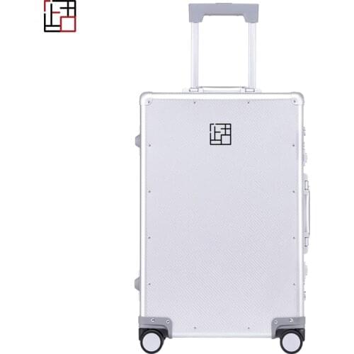 2021 retro suitcase sturdy aluminum frame trolley case 24/26/28 inch men and women boarding case universal wheel password box