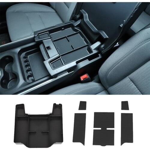 Black Central Control Armrest Box Storage Box Cover for Dodge Ram 2019 2020 2021 Interior Car Accessories