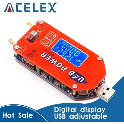 DP3A Digital display USB adjustable power module DC 1-30V 15W QC 2.0 3.0 FCP Quick charge laboratory power supply regulador
