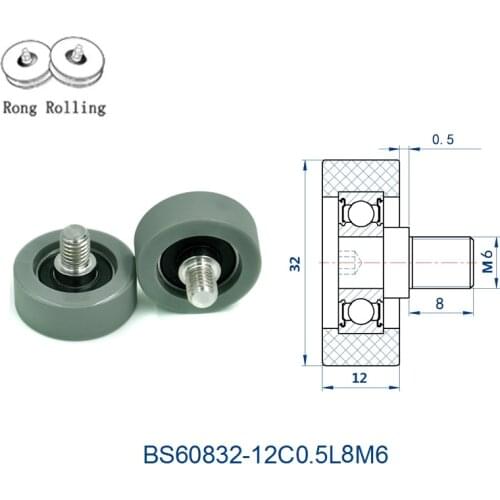 Diameter 32mm PU material coated bearing,Sliding drawer pulleys, screw pulleys, sliding door rollers,door accessories
