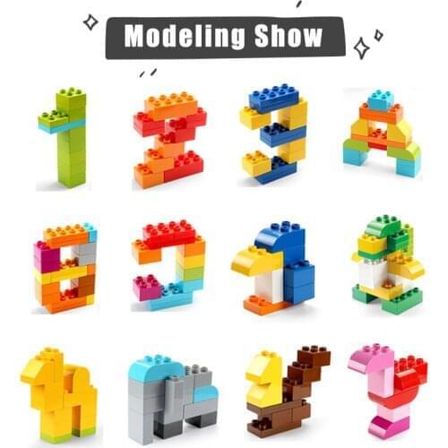 DIY Color Creative Small Animals Funnel Slide Marble Race Run Track with Mini Ball Figures Big Building Block Bricks Sets Toys