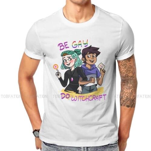 The Owl House Lumity Pride T Shirt Vintage Fashion Summer Oversized Cotton Mens Tees Harajuku Crewneck TShirt