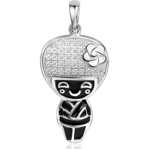 GND0714 925 Sterling Silver Pendant Beauty Charming Sweet Little Girl Necklaces Pendants Fashion Jewelry For Women