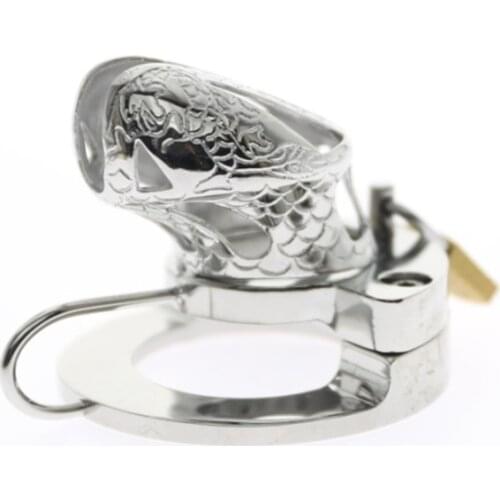 For Men Penis Lock Stainless Steel Cock Cage Penis Ring Chastity Device Belt Tool Restraint Sex Toys BS072 3 Sizes Choose