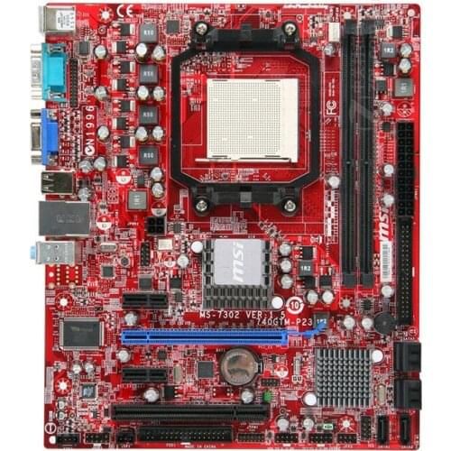 MSI 740GTM-P23 Socket AM3 AMD 740G Desktop PC Motherboard DDR2 8GB Phenom II/Athlon II Cpus VGA 4×USB2.0 PCI-E 2.0 16X Micro ATX