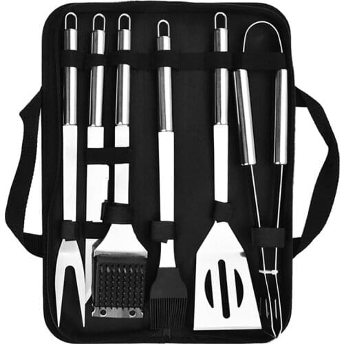 Barbecue Accessories Set Professional Reusable Grill Stainless Steel Fork Turner Food Tongs Pastry Brush Kitchen Gadgets