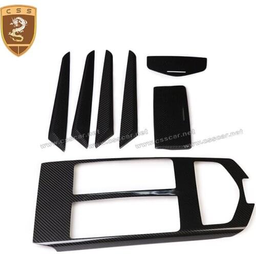 Real Carbon Fiber Maserati Interior Trims 2017 fits Quattroporte Ghibli High match set of 7 pieces automotive trim Car Styling