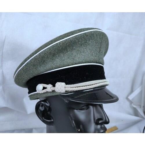 WWII German Waffen Elite Infantry officer Visor cap Wool made HAT SIZE L