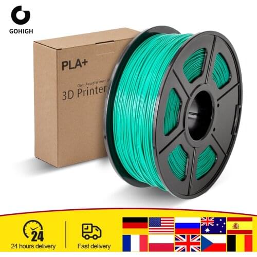 GOHIGH PLA Plus 3D Printer Filament PLA 1.75mm 2.2 LBS 1KG Spool PLA+ 3D printing material for 3D Printers Biodegradable