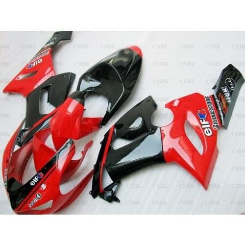 For ZX6r 636 2005 - 2006 Abs Fairing for Kawasaki ZX6r 05 Black Red Fairings for Kawasaki ZX6r 2006 Full Body Kits Unpainted