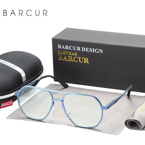 BARCUR Brand Design Men Pilot Anti Blue Ray Women Glasses Computer Glass Optical Eye Gaming Reading UV Blocking