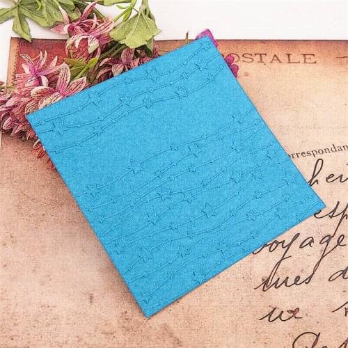 15x15 stars ribbon Embossing folders Plastic bump Scrapbooking DIY Template Fondant indentation Cake Photo Album Card Make