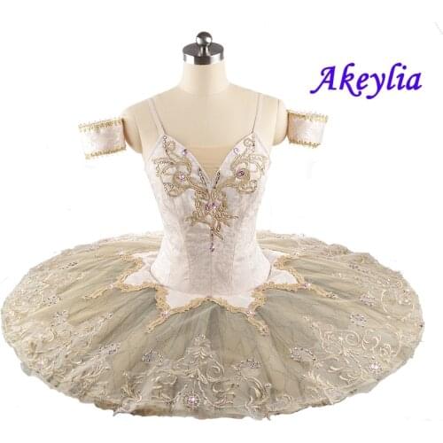 Sylvia Professional Ballet Tutu Ivory Sugar Plum Fairy Variation Pancake Tutu Adult Girls Ballet Stage Costume Custom Made Dress