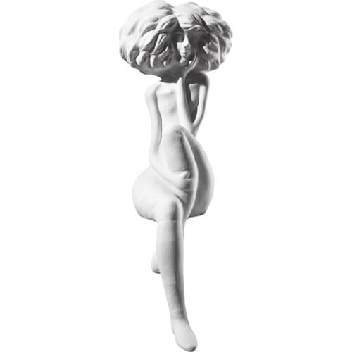 Modern Resin White Black Pensive Beauty Sculpture Home Lvingroom Desktop Figurines Decoration Store Club Cafe Ornaments Crafts