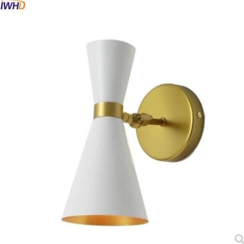 Nordic Modern Wall Lamp LED Black/White Rotatable Wandlamp Bedroom Living Room Bathroom Light Applique Murale Luminaire