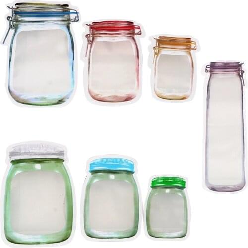 Stand Up Bag Storage Zipper Storage Bag Smell Proof Clip Zip Lock Bag Food Grade Plastic Food Snack Pouches