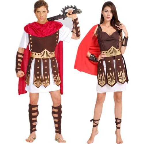 Adult men Ancient Roman Greek Warrior Gladiator cosplay Costume Knight Julius Caesar Costumes for Men Women Martin Grant