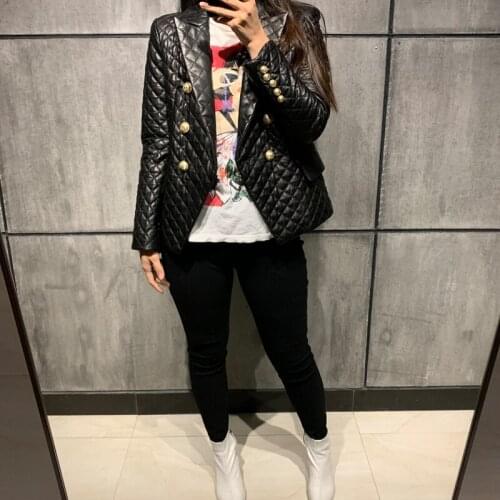 Women jacket ladies real genuine leather blazer