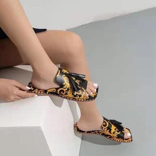 2021 Womens Slippers Summer New Fashion Flat Bottom Cool Sandals Plus Size European And American Leisure Outdoor Slippers