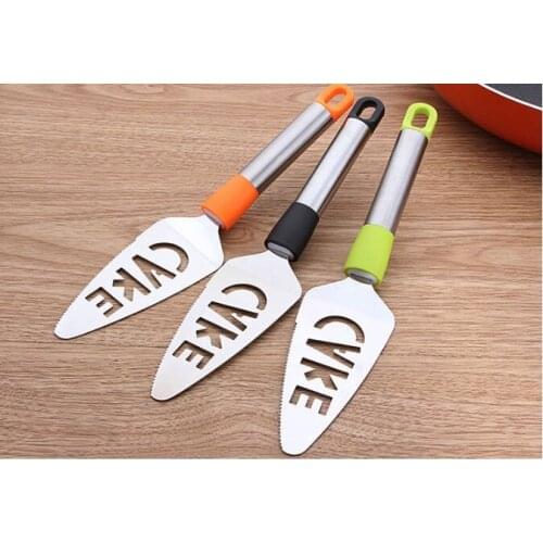 1PC Stainless Steel Serrated Edge Cheese Slicer Cake Server Blade Cutter Pie Pizza Steak Shovel Cake Spatula Baking Tool KX 271