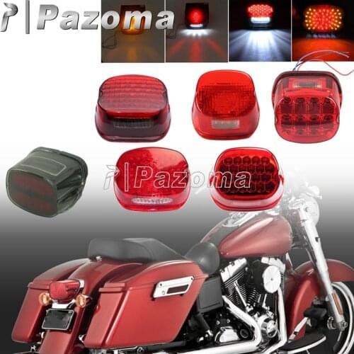 1x Motorcycle Rear LED Integrated Tail Light Brake Stop License Plate Turn Signal Lamp for Harley Sportster Dyna Touring Softail