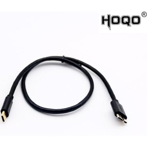 1x Gold Plated USB 3.1 Type C Male to USB 3.0 Micro B Male Plug HDD Enclosure Fast Data Sync Connector Cable 0.5m/1m/1.8m