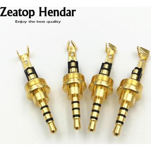 10Pcs 2.5mm Audio Plug 4 Poles Jack DIY Connector 2.5mm Stereo Plug with Clip for Oyaide Adapter Connector